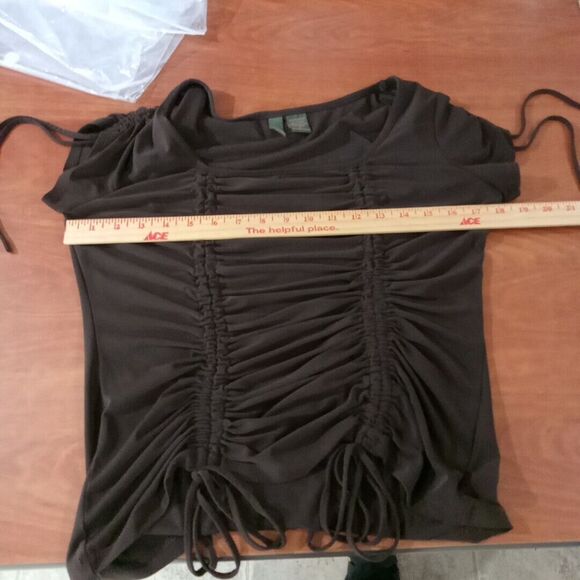 Sere Nade New York Shirt Women's Size Large Brown - Picture 5 of 10